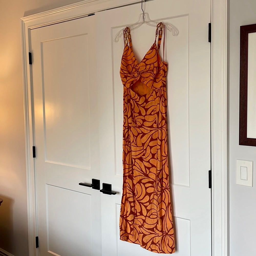 Zara Chain Strap Print Dress